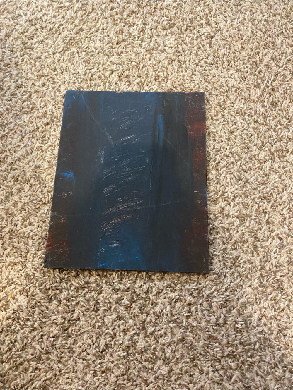 Abstract Dark Blue & Black Canvas Art